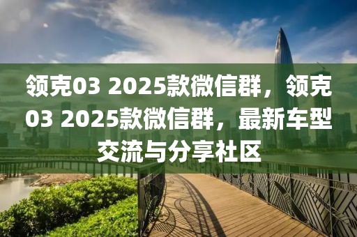 領(lǐng)克03 2025款微信群，領(lǐng)克03 2025款微信群，最新車型交流與分享社區(qū)